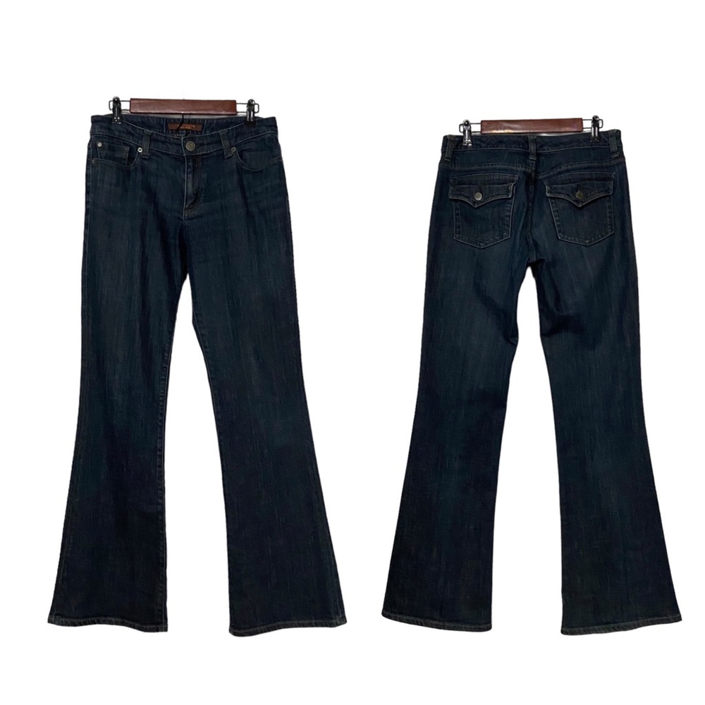 The Limited Authentic Original Flare Jeans Flap Back Pockets Blue - Picture 13 of 14